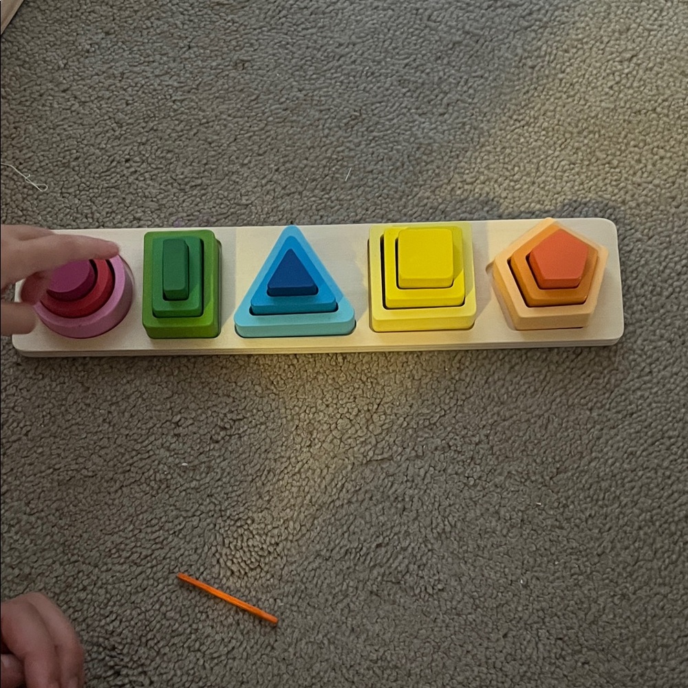 Colorful Wooden Shape Sorting Toy